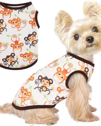 Dog Shirt Vest Dog Clothes for Small Dogs Boy Girl Stretchy Summer Puppy T-Shirts Soft Breathable Lightweight Sweatshirt Pet Cat Outfit