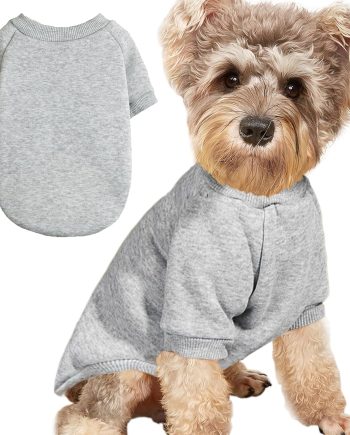 Puppy Sweater for Small Dogs Clothes Warm Winter Cat Clothe Pet Sweatshirt Knitwear Doggie Kitten Clothing, Grey, X-Large