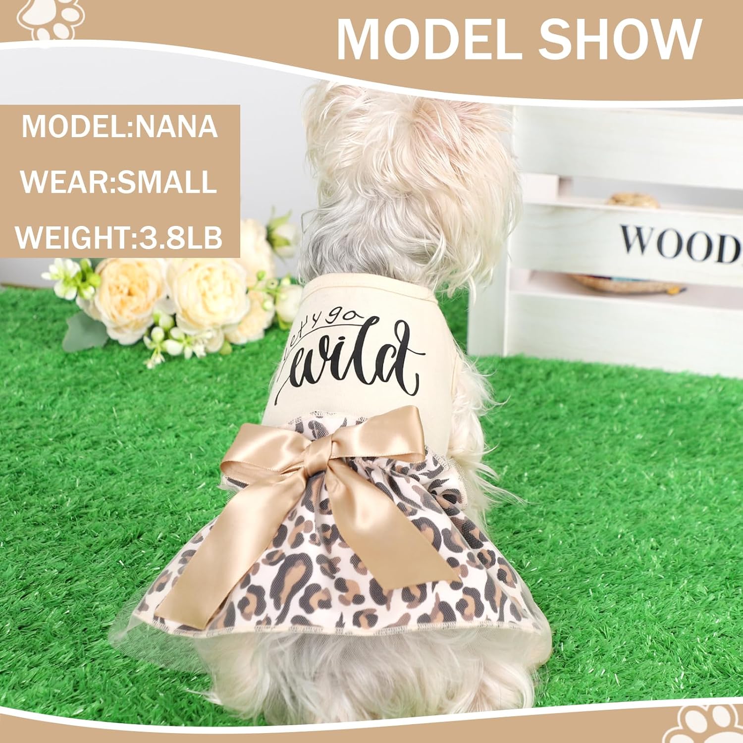 Dog Dress for Small Dogs, Puppy Costume Clothes Girls Pet Clothing Outfit