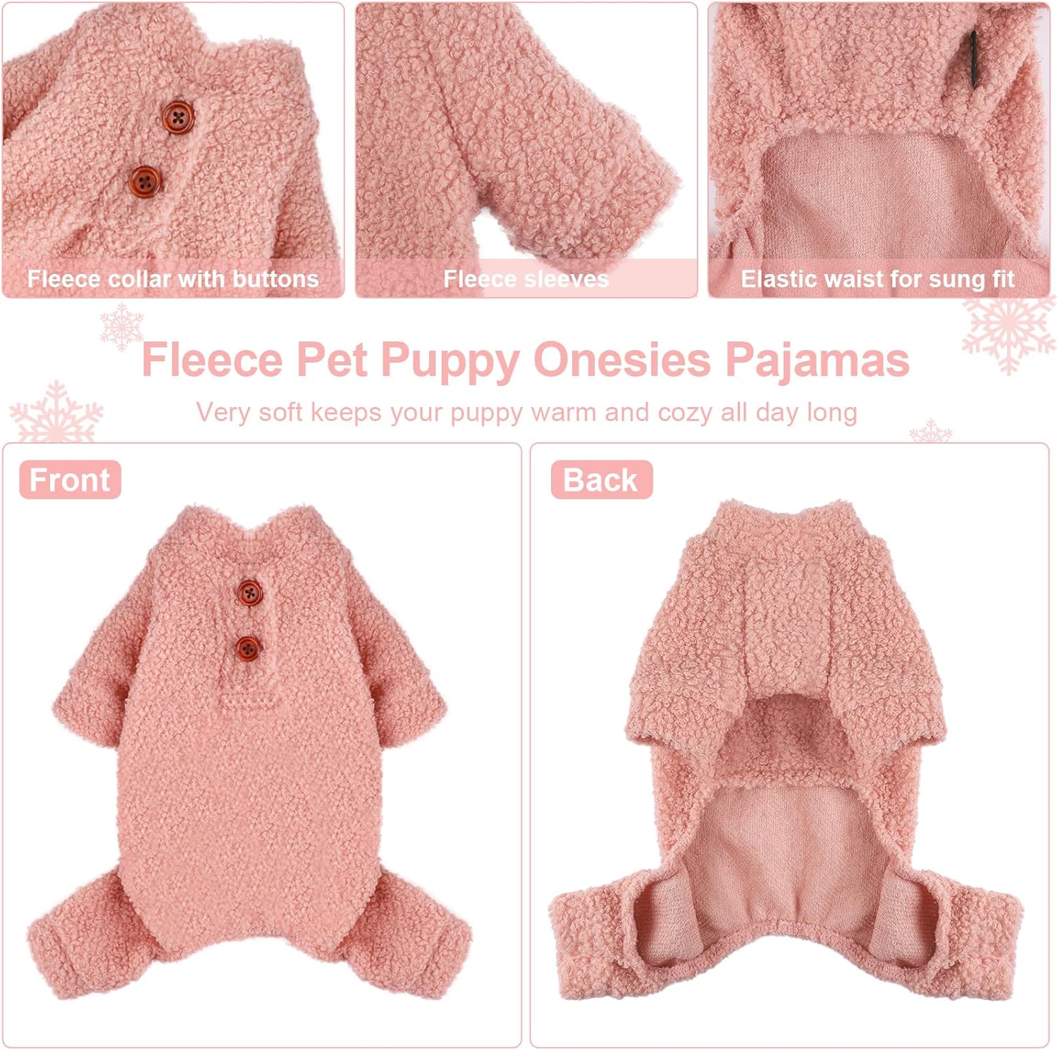 Dog Sweater Dog Pajamas Winter Dog Clothes for Small Dogs Girl Boy Fuzzy Warm Puppy Sweater Onesie Cute Chihuahua Sweater Yorkie Clothes Cat Apparel Outfit